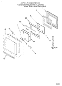 OVEN DOOR Diagram and Parts List for GBD277PDS2  Whirlpool Wall Oven