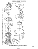 PUMP AND MOTOR Diagram and Parts List for DU3040XP1  Whirlpool Dishwasher