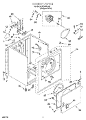 SECTION Diagram and Parts List for REX4634JQ0  Roper Dryer