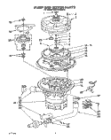 PUMP AND MOTOR Diagram and Parts List for KUDI22HWWH0  KitchenAid Dishwasher