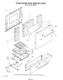 OVEN DOOR AND BROILER Diagram and Parts List for SF0140SRW1  Whirlpool Range