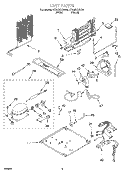 UNIT Diagram and Parts List for ET22RKXGT03  Whirlpool Refrigerator