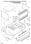 MICROWAVE CABINET AND AIR FLOW Diagram and Parts List for RM280PXBB2  Whirlpool Microwave Oven Combo