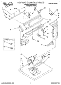 SECTION Diagram and Parts List for LER5634AQ0  Whirlpool Dryer