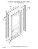 CABINET AND BREAKER TRIM PARTS Diagram and Parts List for KBRO36FTX05  KitchenAid Refrigerator