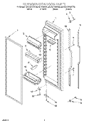 REFRIGERATOR DOOR Diagram and Parts List for KSRS25QGWH02  KitchenAid Refrigerator