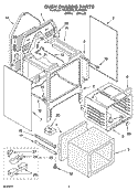 OVEN CHASSIS PARTS Diagram and Parts List for WLP32800  Whirlpool Range