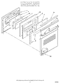 OVEN DOOR Diagram and Parts List for RS677PXYQ1  Whirlpool Range
