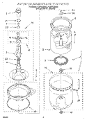 AGITATOR, BASKET AND TUB Diagram and Parts List for 4LBR7255AN2  Whirlpool Washer