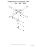 LOWER WASHARM AND STRAINER PARTS Diagram and Parts List for KUDS35FXSS8  KitchenAid Dishwasher