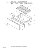 DRAWER & BROILER PARTS Diagram and Parts List for WFE510S0AT0  Whirlpool Range