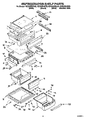 REFRIGERATOR SHELF PARTS Diagram and Parts List for KSCS25INSS00  KitchenAid Refrigerator