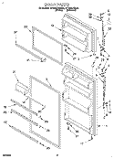 DOOR Diagram and Parts List for RT16DKXBW00  Roper Refrigerator