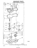 GEARCASE Diagram and Parts List for LA5805XPW1  Whirlpool Washer