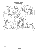BULKHEAD Diagram and Parts List for LG6806XPW0  Whirlpool Dryer
