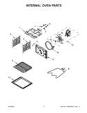 INTERNAL OVEN PARTS Diagram and Parts List for WOS52EM4AS0  Whirlpool Wall Oven