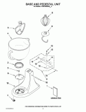 BASE AND PEDESTAL UNIT Diagram and Parts List for KSM150AGBES0  KitchenAid Mixer