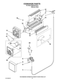 ICEMAKER PARTS Diagram and Parts List for ED5PVEXWS13  Whirlpool Refrigerator