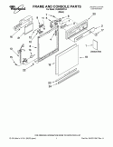 FRAME AND CONSOLE PARTS Diagram and Parts List for DU850SWPU4  Whirlpool Dishwasher