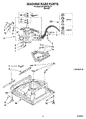 MACHINE BASE PARTS Diagram and Parts List for 8TLSR6132LT1  Whirlpool Washer