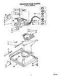 MACHINE BASE Diagram and Parts List for LA8800XTM1  Whirlpool Washer