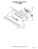 CONTROL PANEL PARTS Diagram and Parts List for KERS807XSP01  KitchenAid Range