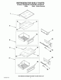 REFRIGERATOR SHELF PARTS Diagram and Parts List for KSSS48QTB04  KitchenAid Refrigerator