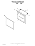 FREEZER DOOR PARTS Diagram and Parts List for EB9FVHXWQ02  Whirlpool Refrigerator