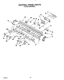 CONTROL PANEL Diagram and Parts List for SS373PEXT0  Whirlpool Range