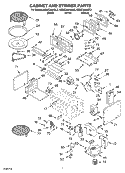 CABINET AND STIRRER Diagram and Parts List for KEMC308HBT3  KitchenAid Microwave Oven Combo