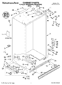 CABINET PARTS Diagram and Parts List for KSSO36QMB00  KitchenAid Refrigerator