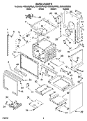 OVEN PARTS Diagram and Parts List for KGSA906PBL02  KitchenAid Range