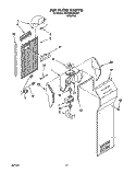 AIR FLOW Diagram and Parts List for 6ED22DQXAW01  Whirlpool Refrigerator