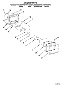 DOOR PARTS Diagram and Parts List for KHHC2090SSS0  KitchenAid Microwave
