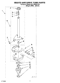 BRAKE AND DRIVE TUBE Diagram and Parts List for GSQ9611KQ1  Whirlpool Washer