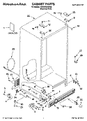 CABINET PARTS Diagram and Parts List for KSRW25CRSS02  KitchenAid Refrigerator