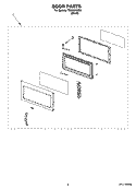 DOOR PARTS Diagram and Parts List for TMH16XSB3  Estate Microwave