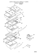 REFRIGERATOR SHELF Diagram and Parts List for 4YED25PQFN01  Whirlpool Refrigerator