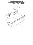 CONTROL PANEL PARTS Diagram and Parts List for KUDU03FTWH1  KitchenAid Dishwasher