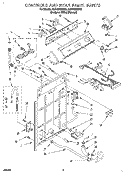 CONTROLS AND REAR PANEL Diagram and Parts List for 4LSC8255BQ0  Whirlpool Washer