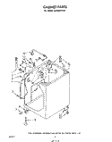 CABINET Diagram and Parts List for LA5380XPW1  Whirlpool Washer