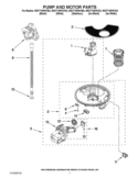 PUMP AND MOTOR PARTS Diagram and Parts List for WDT710PAYB3  Whirlpool Dishwasher