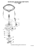 GEARCASE, MOTOR AND PUMP PARTS Diagram and Parts List for WTW4900AW0  Whirlpool Washer