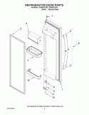 REFRIGERATOR DOOR PARTS Diagram and Parts List for ID5HHEXVS01  Whirlpool Refrigerator