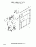 DOOR AND LATCH PARTS Diagram and Parts List for CUD6710XB0  Crosley Dishwasher