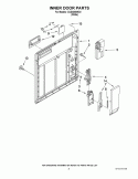 INNER DOOR PARTS Diagram and Parts List for CUD4000WQ1  Crosley Dishwasher