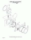 DOOR AND LATCH PARTS Diagram and Parts List for WFW9410XW00  Whirlpool Washer