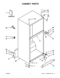 CABINET PARTS Diagram and Parts List for 5VWT51SFYF00  Whirlpool Refrigerator
