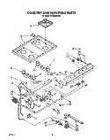 COOKTOP AND MANIFOLD, LIT/OPTIONAL Diagram and Parts List for SF3000ERN6  Whirlpool Range