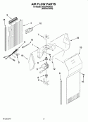 AIR FLOW PARTS Diagram and Parts List for 5VES3FHGRS03  Whirlpool Refrigerator